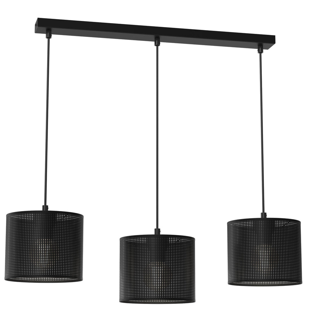 żyrandol Loft shade listwa, black, cylinder shade dia 180, h 150 black 3xE27