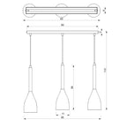 żyrandol Muza white/gold 3xE27