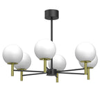 żyrandol Awinion black/gold 6xE27