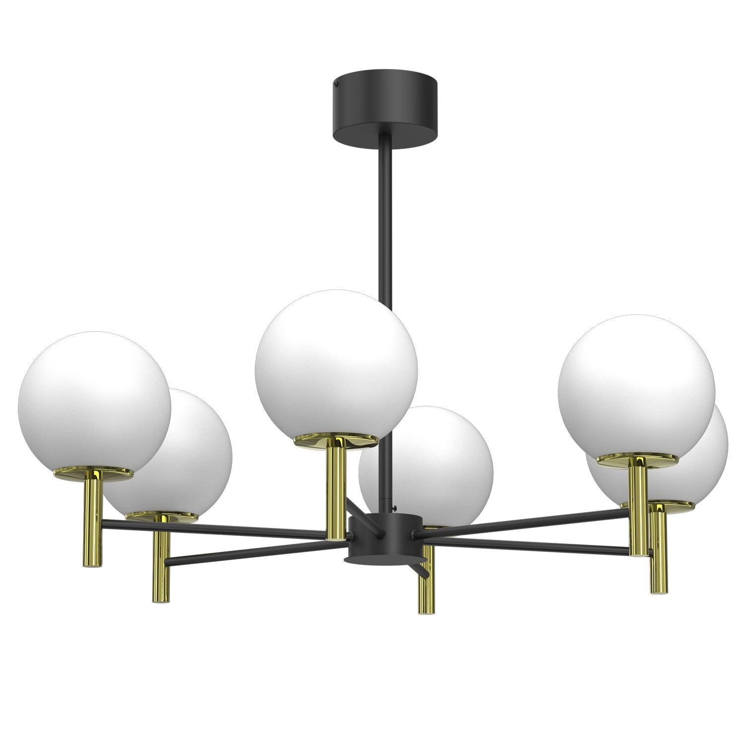 żyrandol Awinion black/gold 6xE27