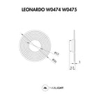 Maxlight Kinkiet Leonardo - Metal + szkło - Czarny W0474