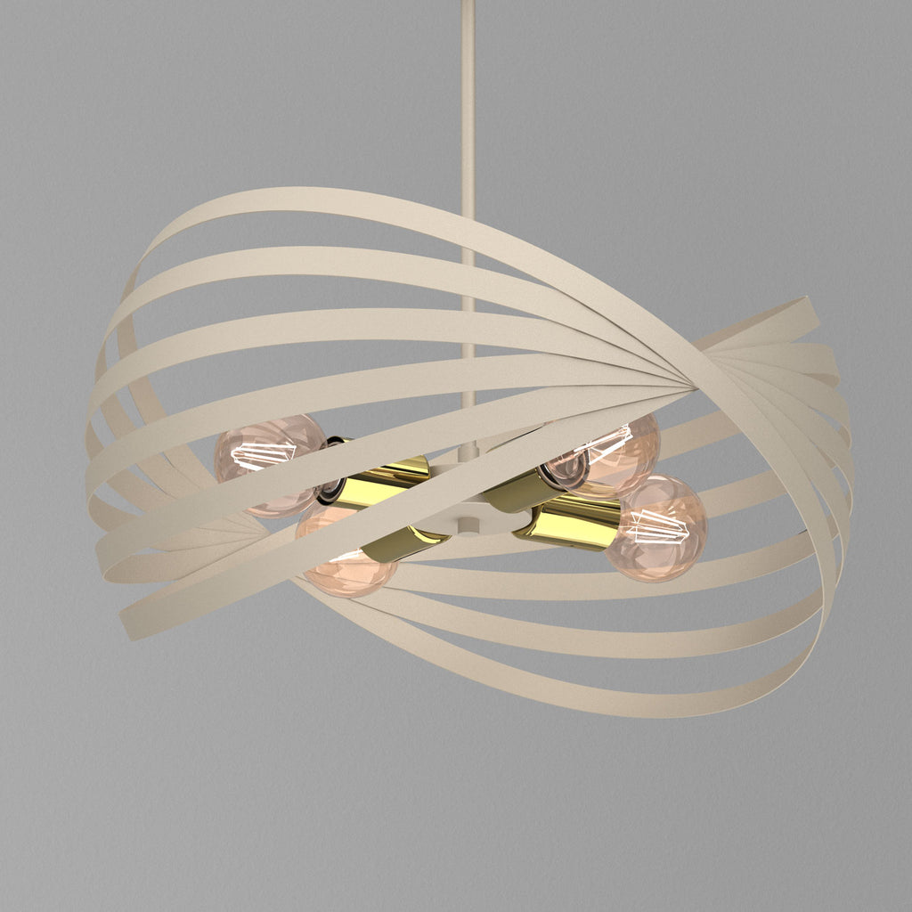 żyrandol Sparkle beige/gold 4xE27