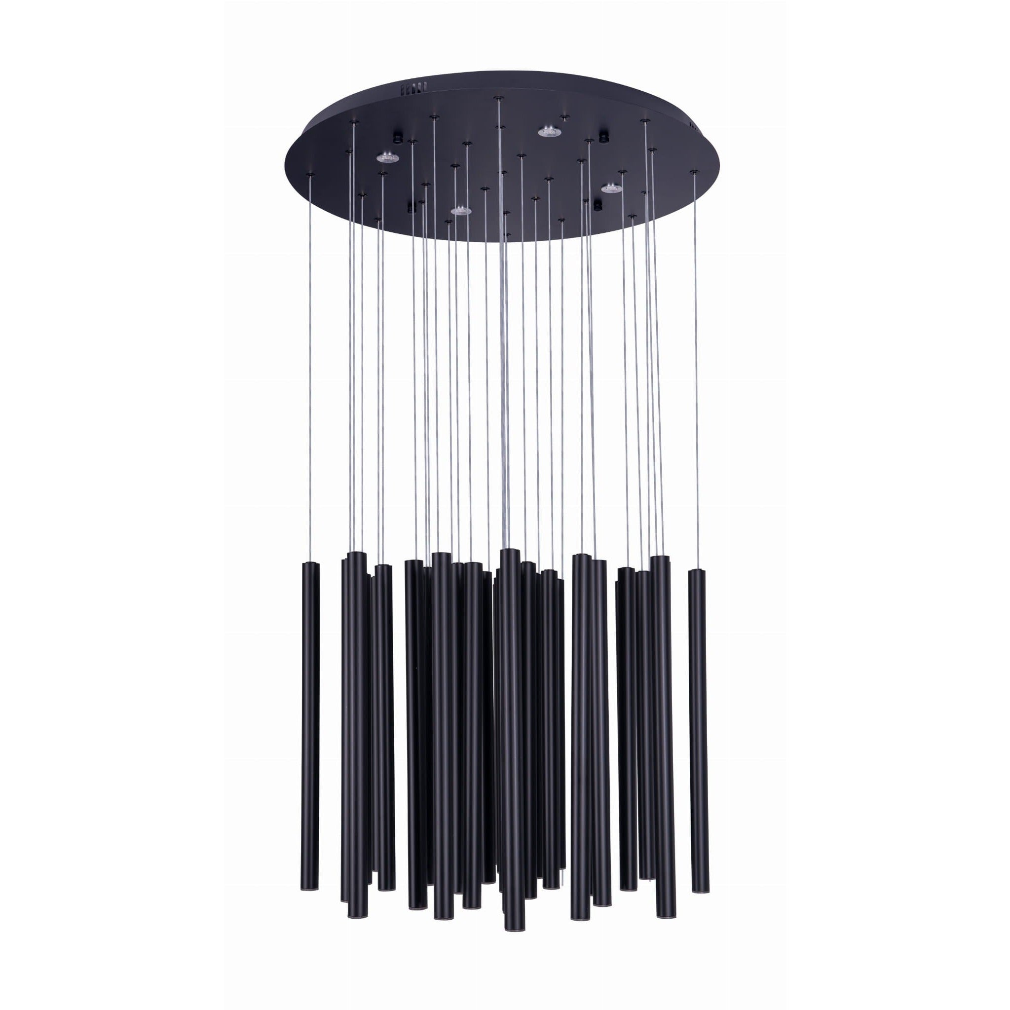 Maxlight Lampa wisząca Organic - Stal nierdzewna + akryl - Czarny P0419D