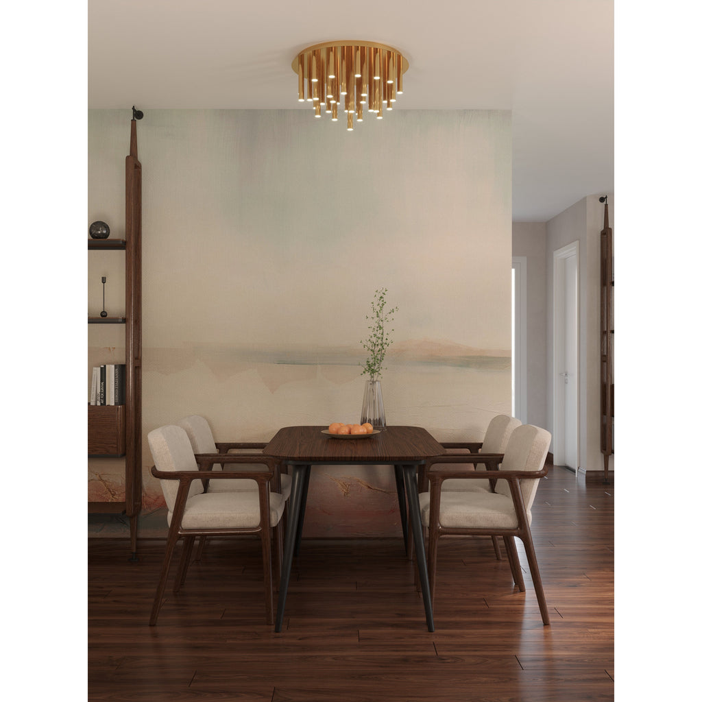Maxlight Plafon Organic 60cm - Metal + akryl - Złoty C0188D