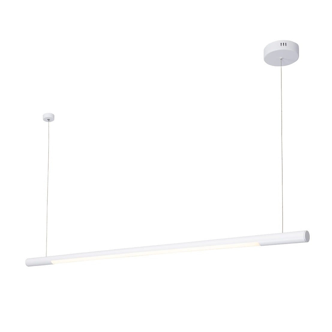 Maxlight Lampa wisząca Organic Horizon 150cm - Stal nierdzewna + akryl - Biały P0361