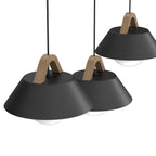żyrandol Funda line bar 900x80 black/natural wood 3xE27