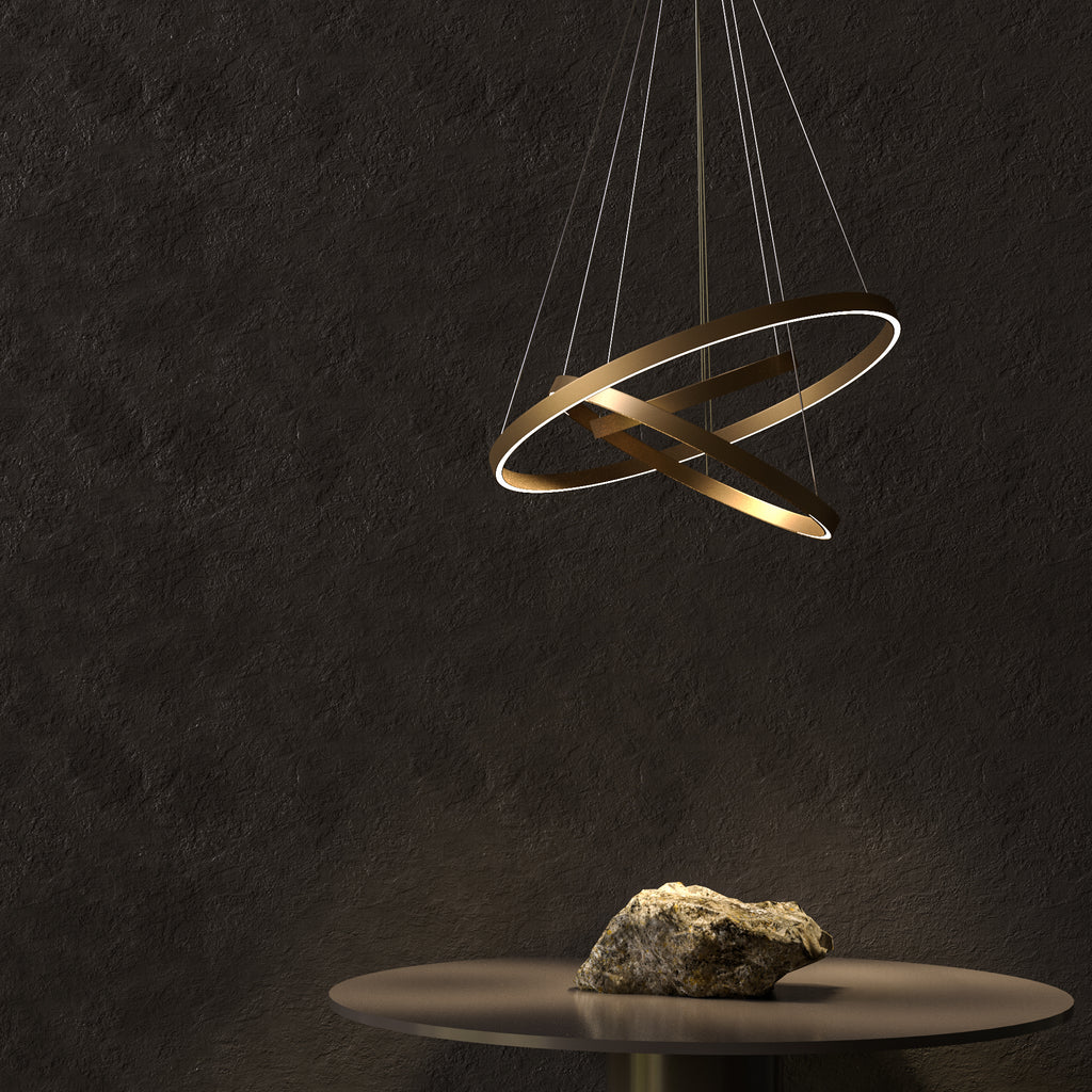 Maytoni Lampa wisząca Rim - Aluminium - Czarny MOD058PL-L100B4K