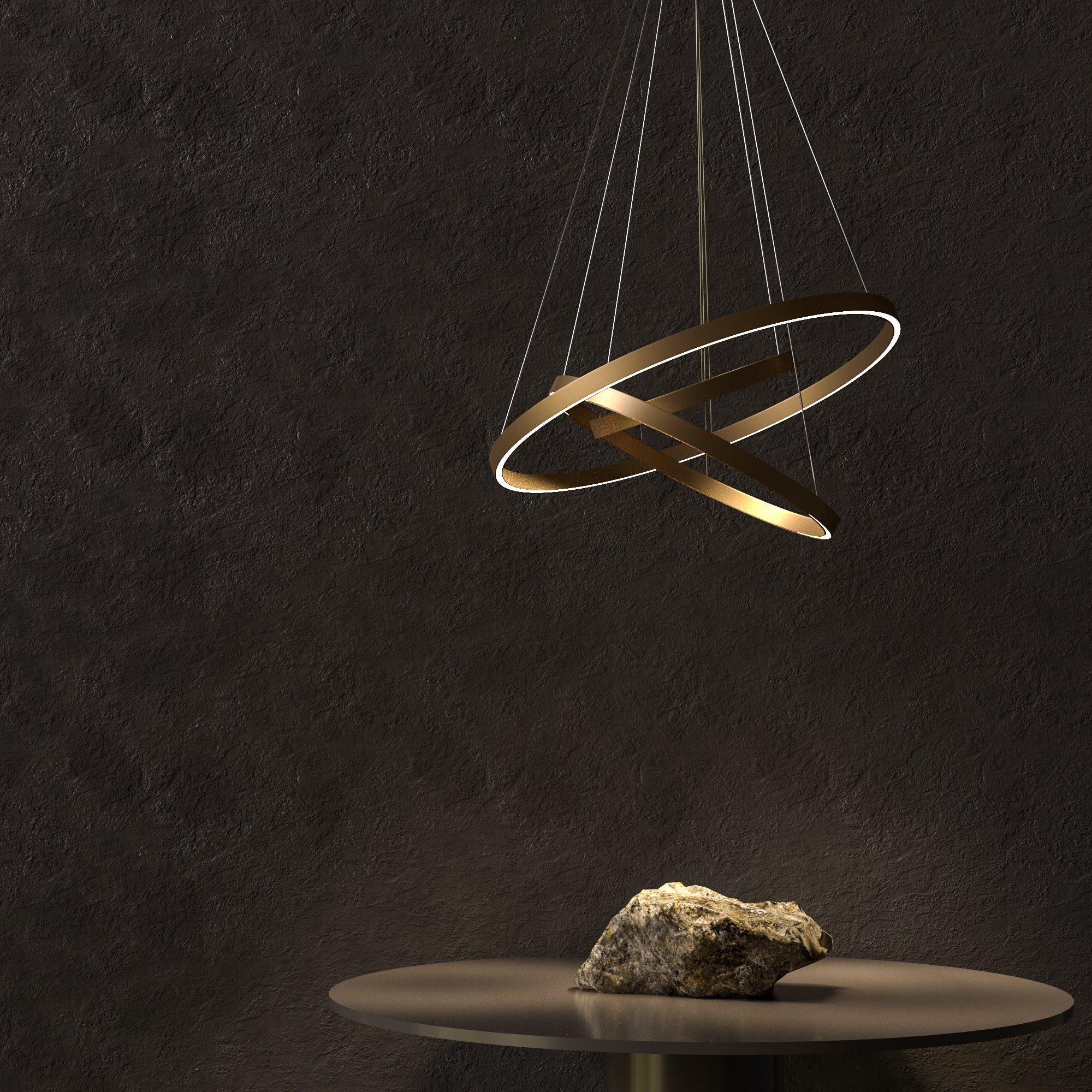 Maytoni Lampa wisząca Rim - Aluminium - Czarny MOD058PL-L100B4K