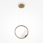 Maytoni Lampa wisząca Lunare - Metal - Mosiądz MOD327PL-L5BS3K