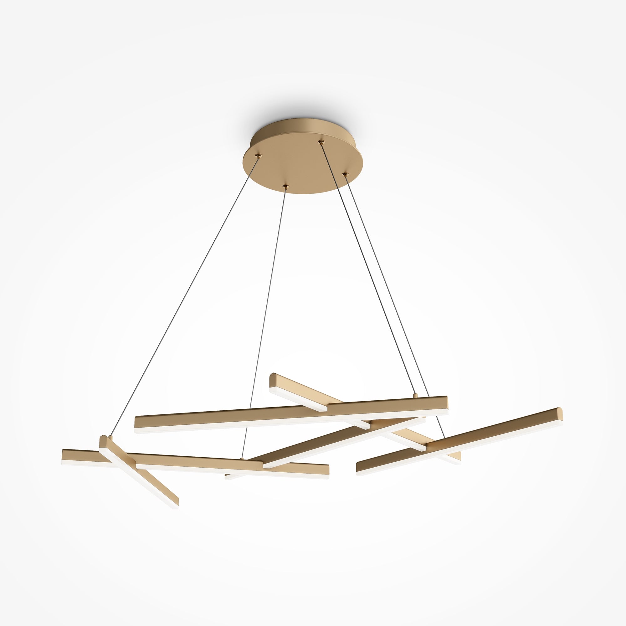Maytoni Lampa wisząca Line - Metal + akryl - Złoty MOD016PL-L75MG4K