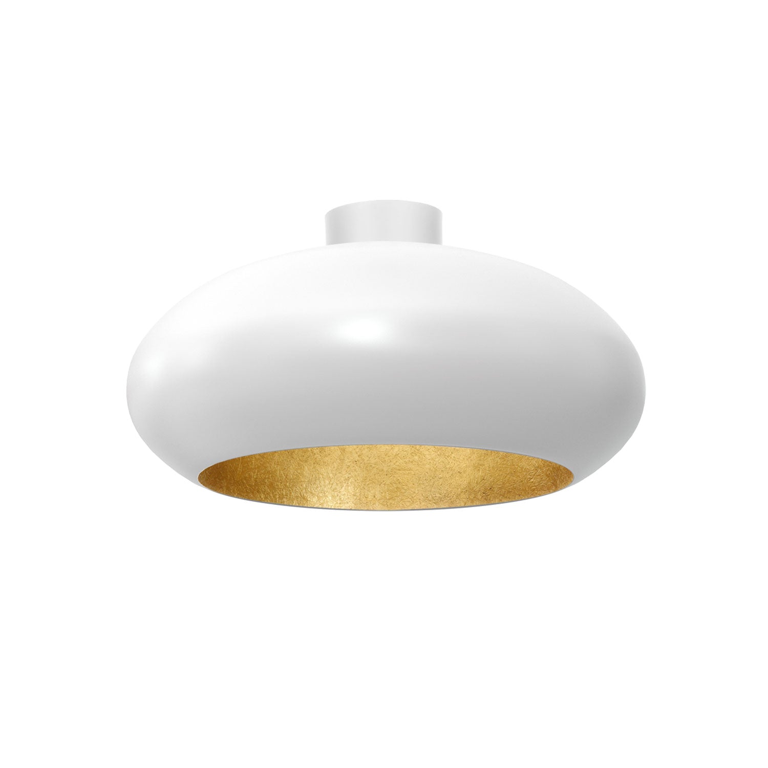 plafon Compo, oval (dia 500) white/gold 1xE27