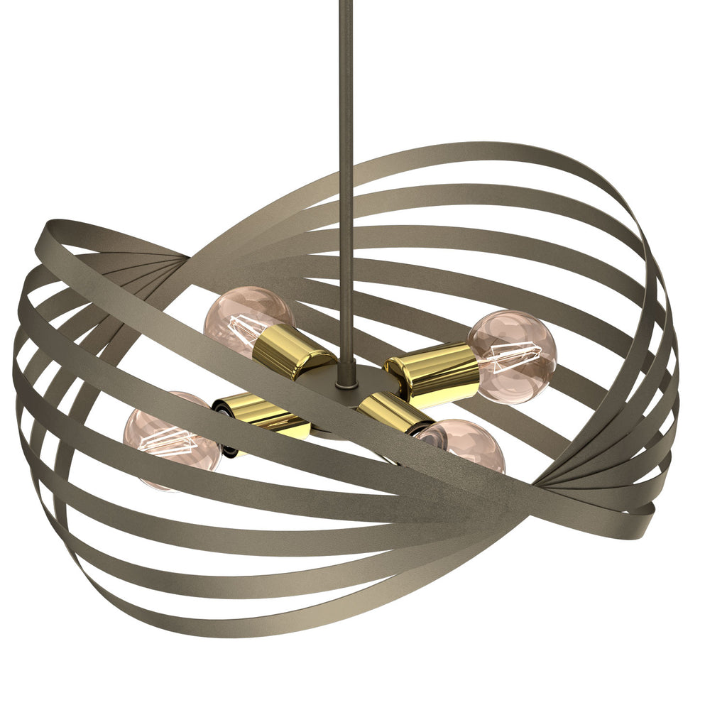 żyrandol Sparkle titanium-bronze/gold 4xE27