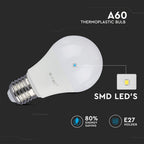 9W A60 Żarówka LED / Barwa:4000K / Trzonek:E27