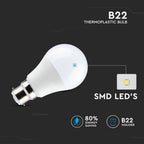 9W A60 Żarówka LED / Barwa:2700K / Trzonek:B22 / opk 3szt