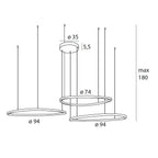 Maxlight Lampa wisząca Cayenne 3 - Metal - Czarny szczotkowany P0663D