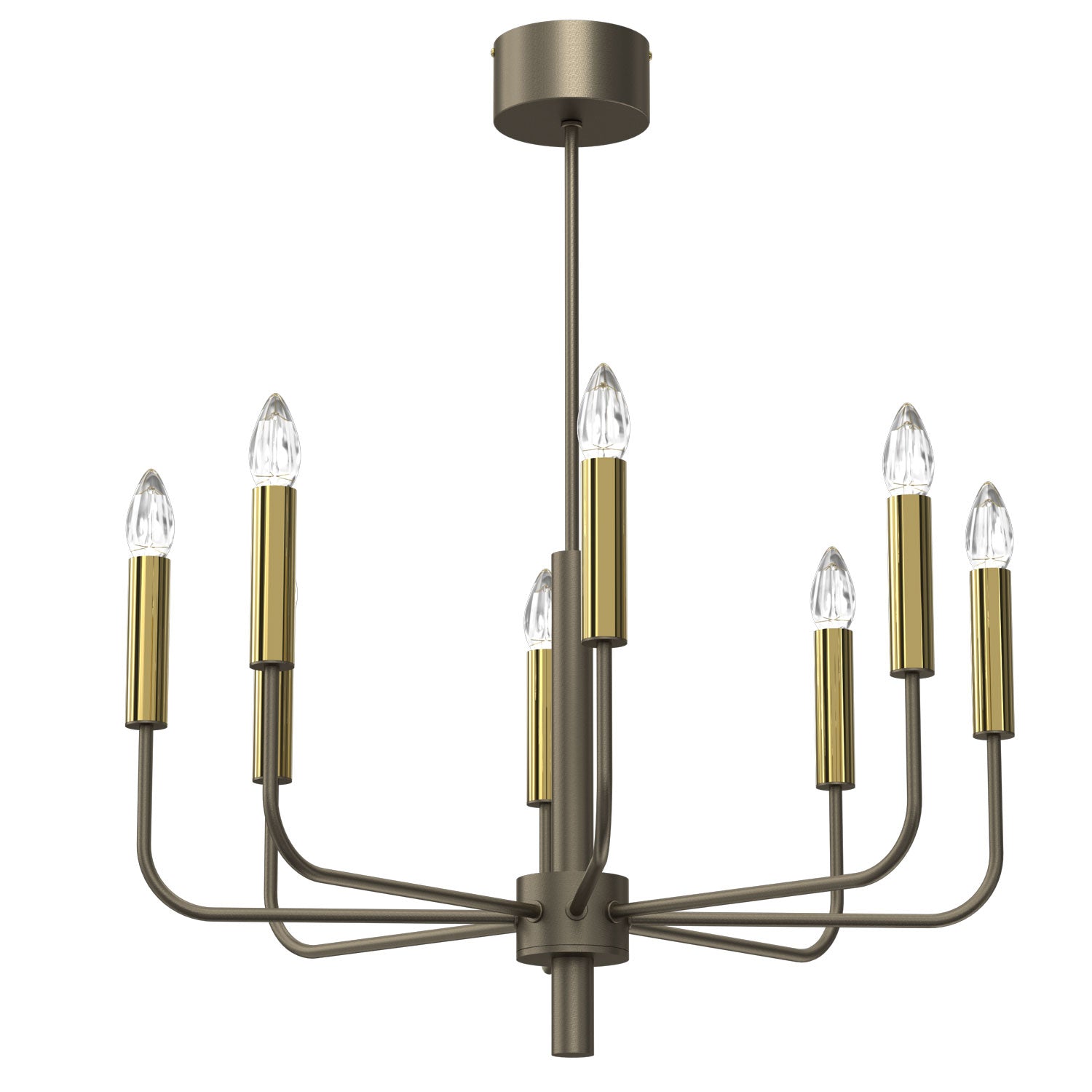 żyrandol Akasya titanium-bronze/gold 8xE14