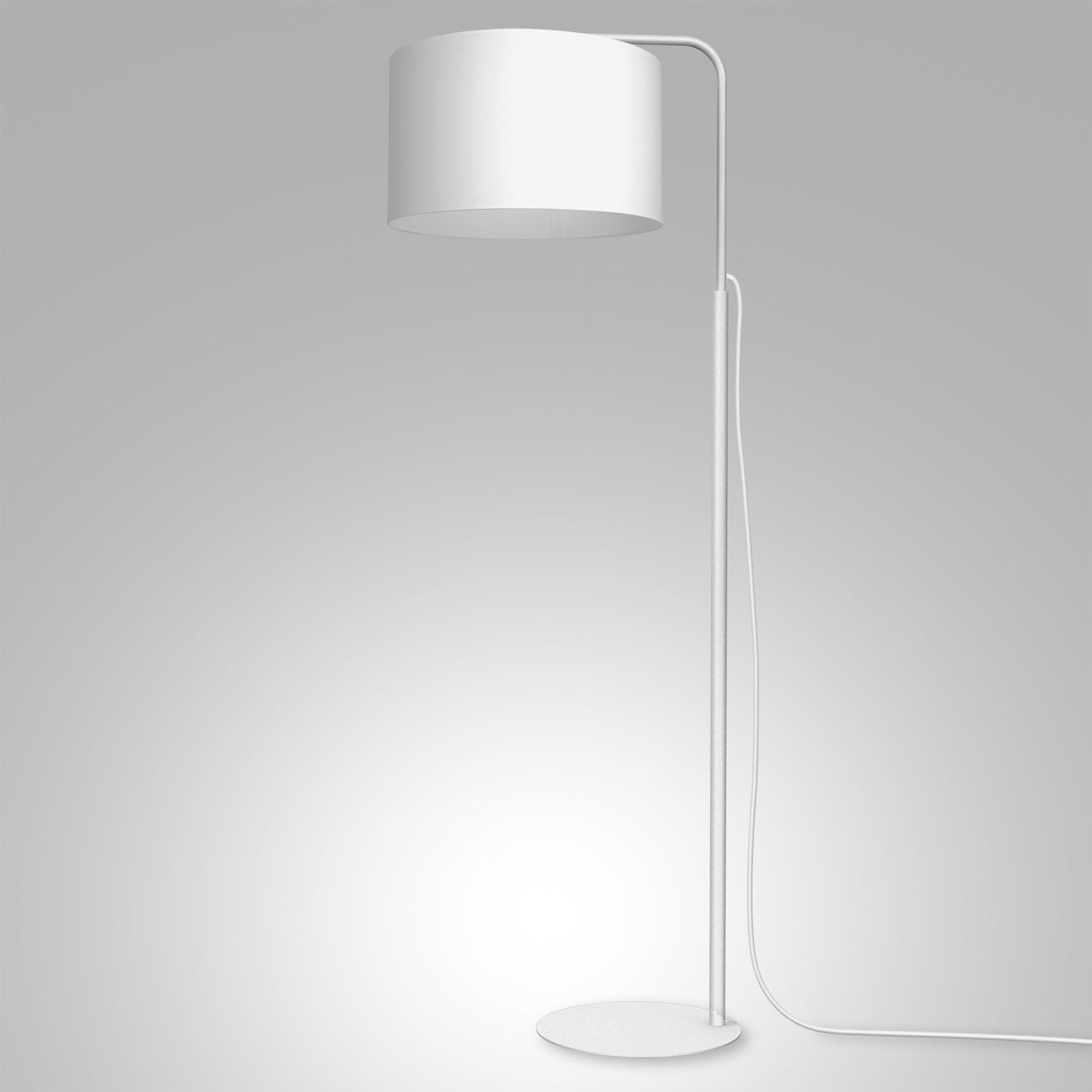 lampa podł. Arden ramię, white, cylinder shade dia 400, h 250 white 1xE27