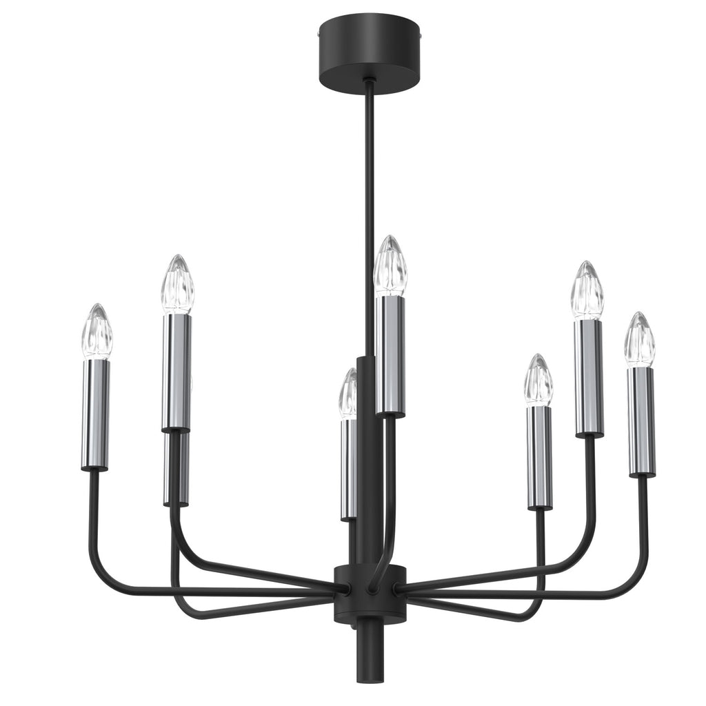 żyrandol Akasya black/chrome 8xE14