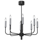 żyrandol Akasya black/chrome 8xE14