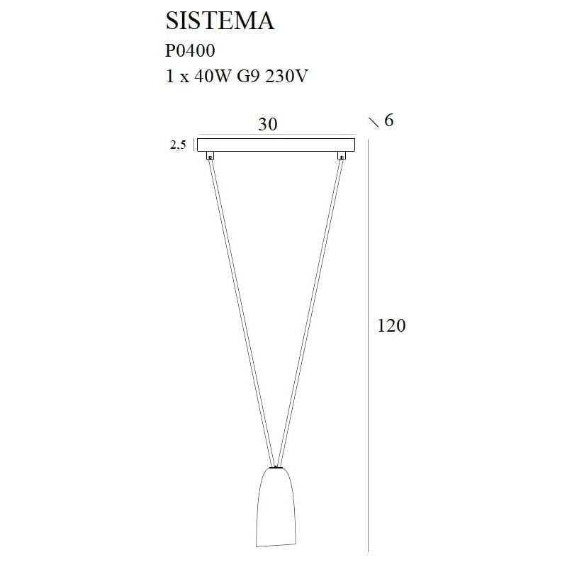Maxlight Lampa wisząca Sistema I - Metal - Czarny P0400