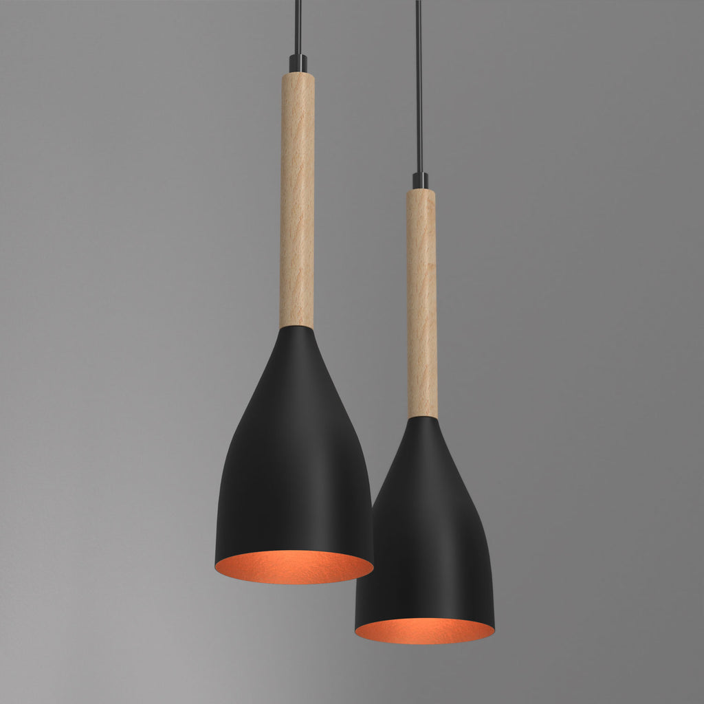 żyrandol Muza black/gold 2xE27