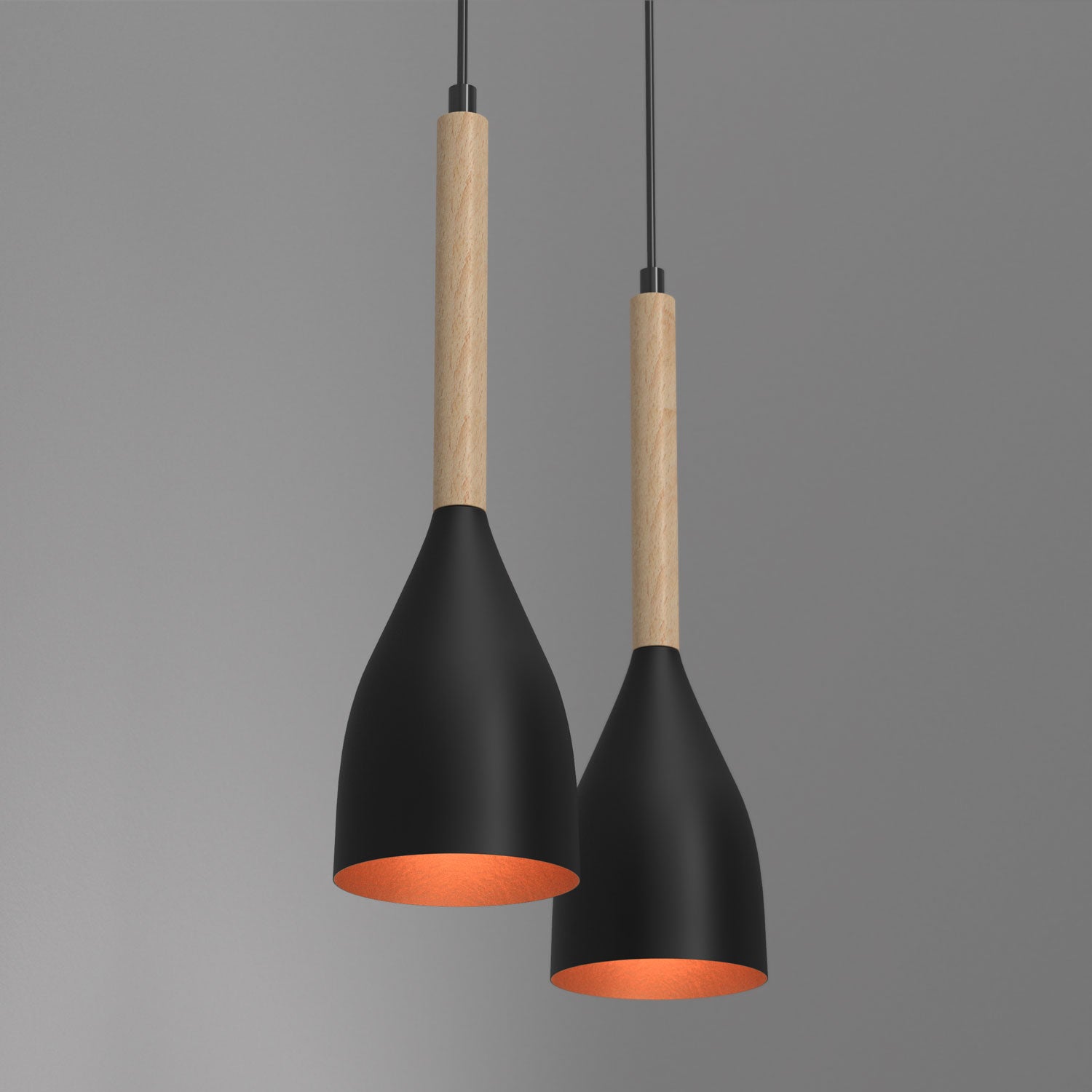 żyrandol Muza black/gold 2xE27