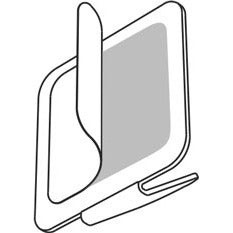 wall towel hanger - single white