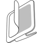 wall towel hanger - single white