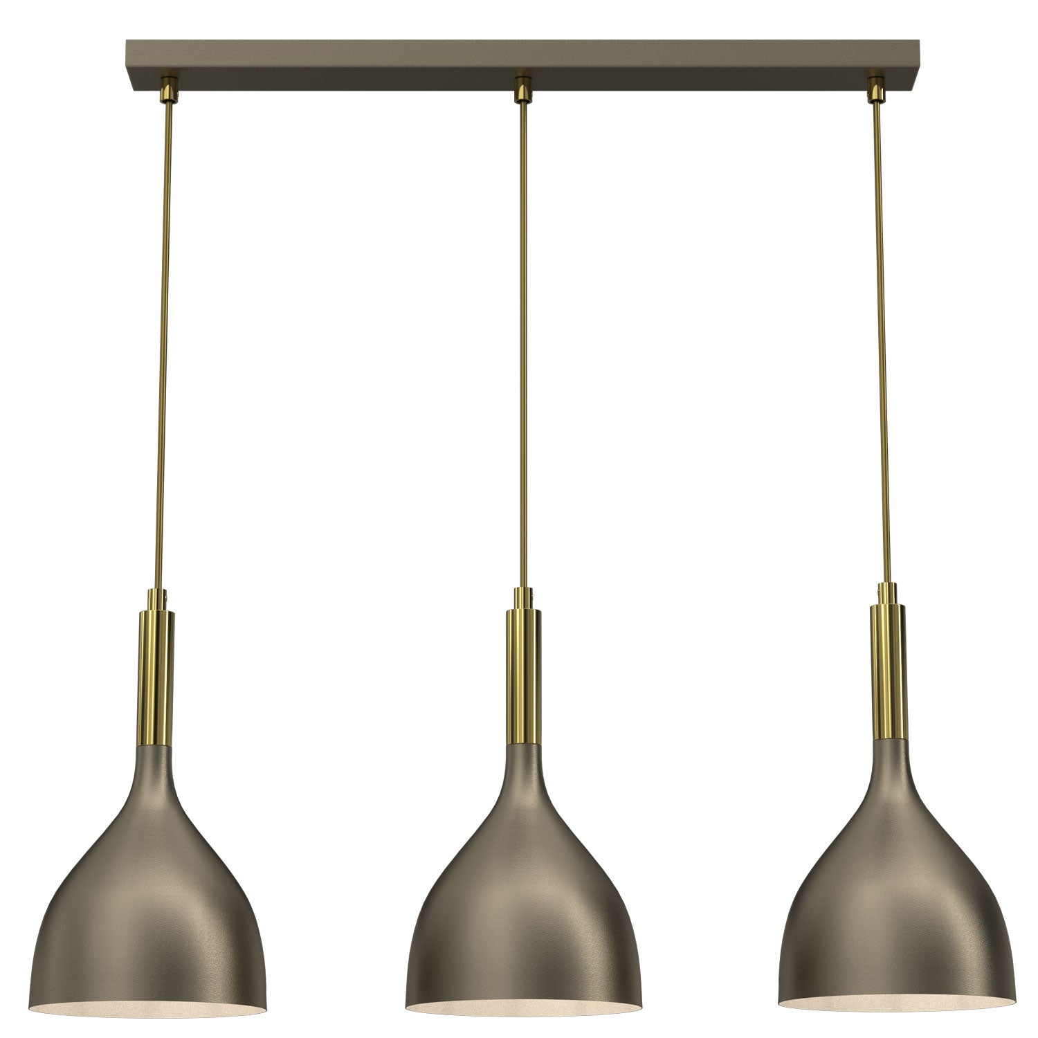 żyrandol line bar 600 mm Noak titanium-bronze/shiny gold 3xE27