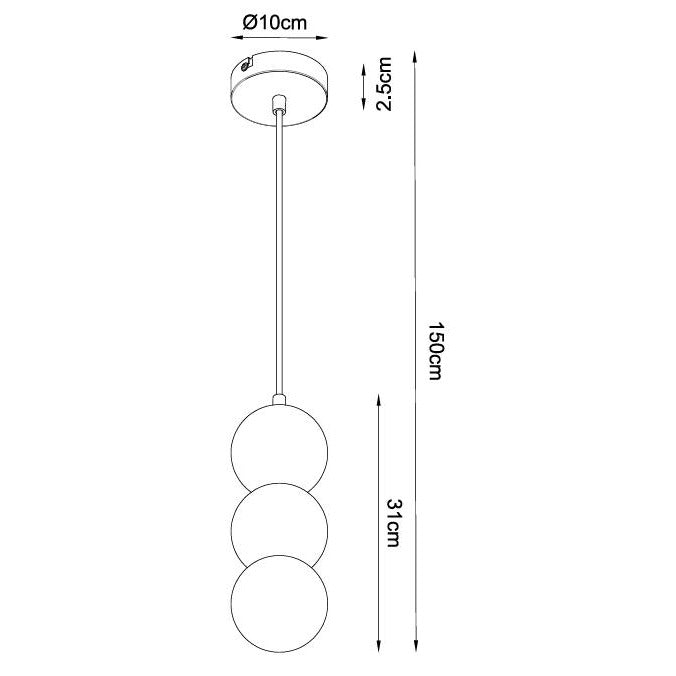 Maxlight Lampa wisząca Alice - Jasny brązowy P0664