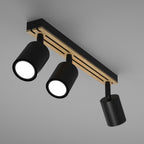 Spot Terra line 400 black/wood/black swivel 3xGU10 (Ceryfikat FSC 100%, SGSCH-COC-070615)
