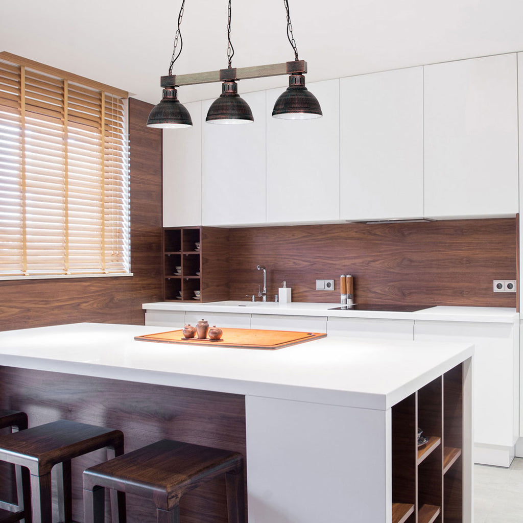 żyrandol Hakon natural wood 3xE27
