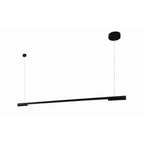 Maxlight Lampa wisząca Organic Horizon 150cm - Stal nierdzewna + akryl - Czarny P0358