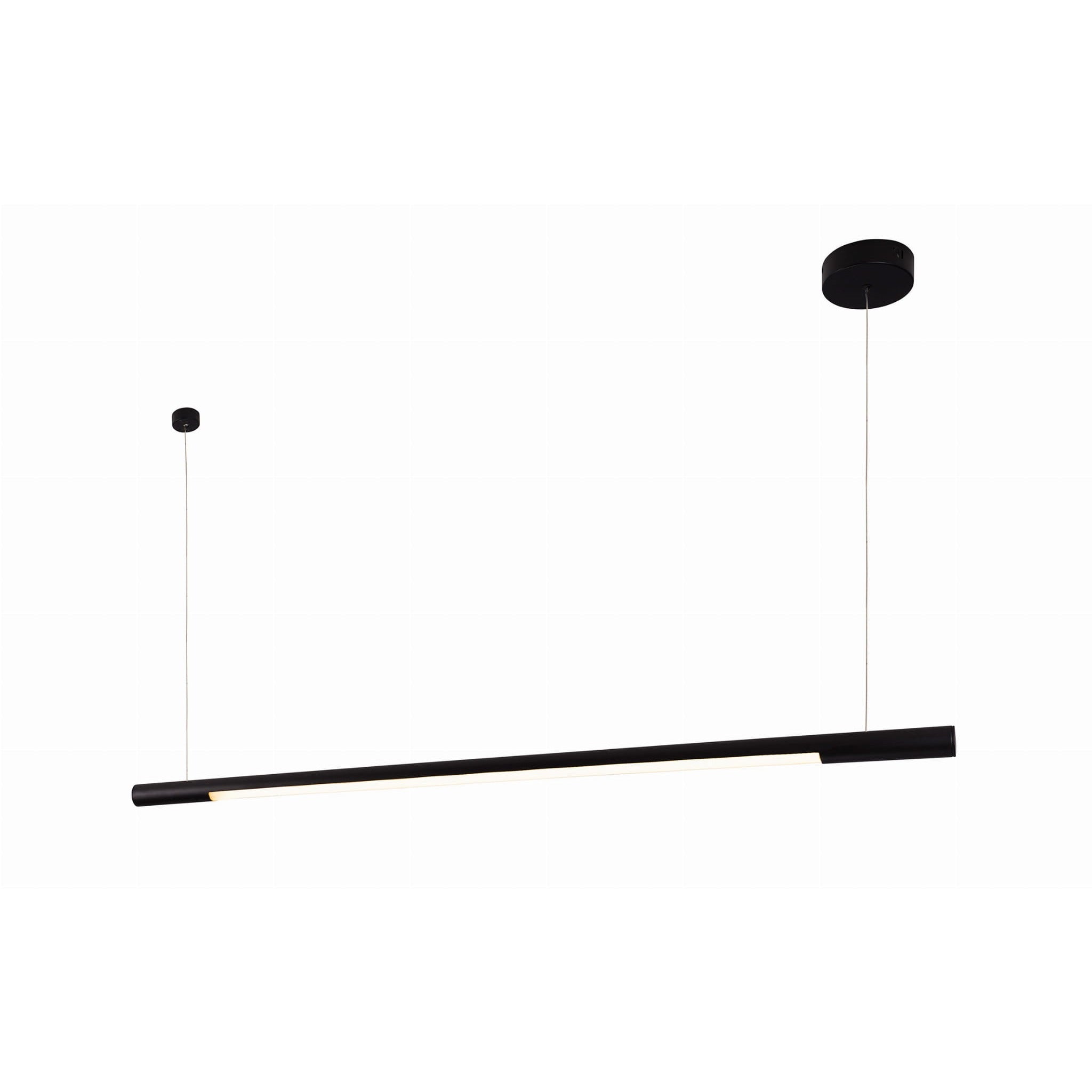 Maxlight Lampa wisząca Organic Horizon 150cm - Stal nierdzewna + akryl - Czarny P0358