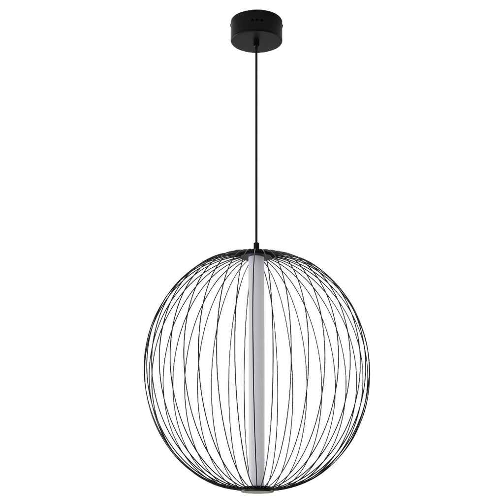 Maxlight Lampa wisząca Nelson - Aluminium + stal + akryl - Czarny P0677