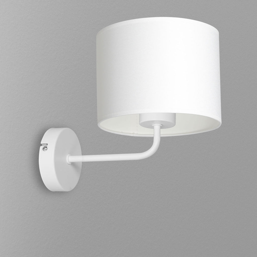 kinkiet Arden white, cylinder shade dia 180, h 150 white 1xE27