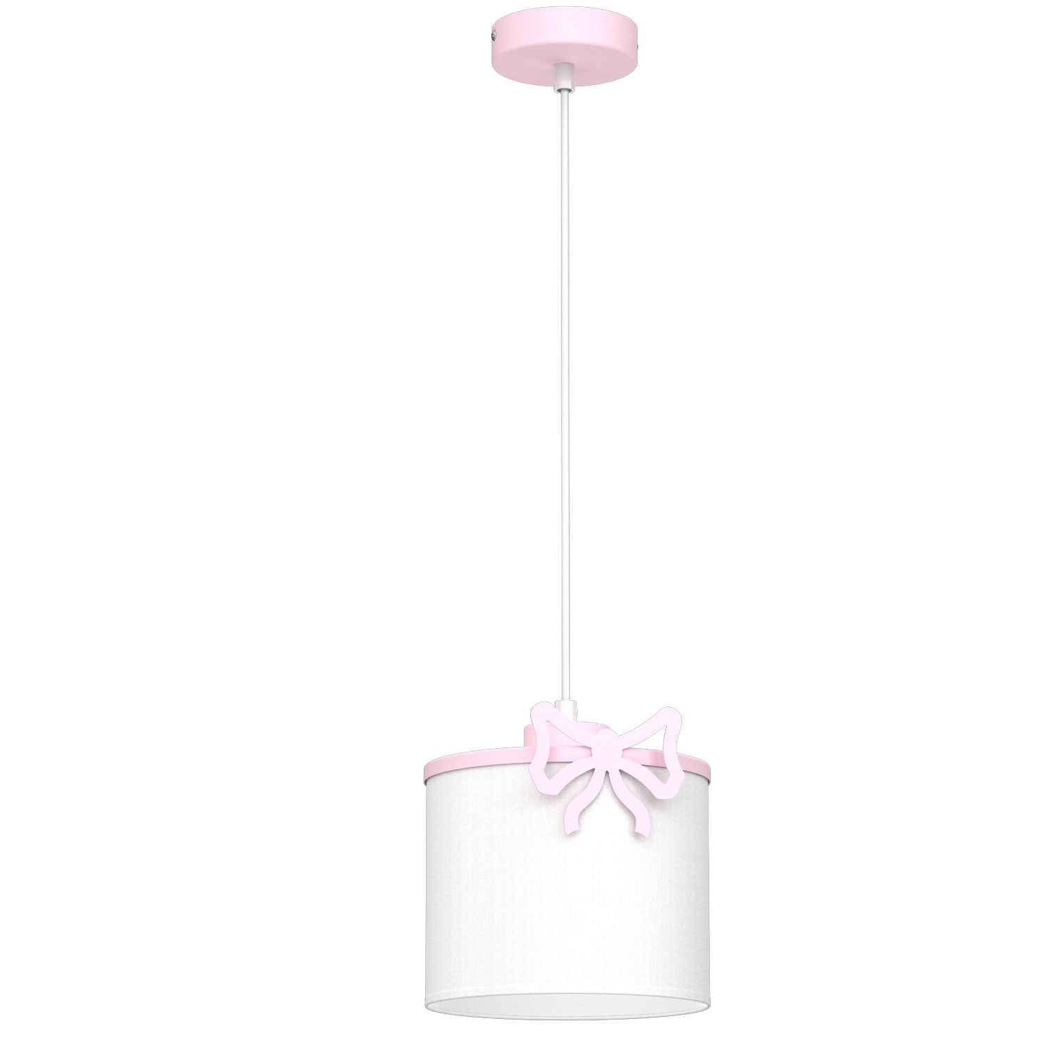 żyrandol Sweet Bow pink, shade dia 180/h 150 white 1xE27