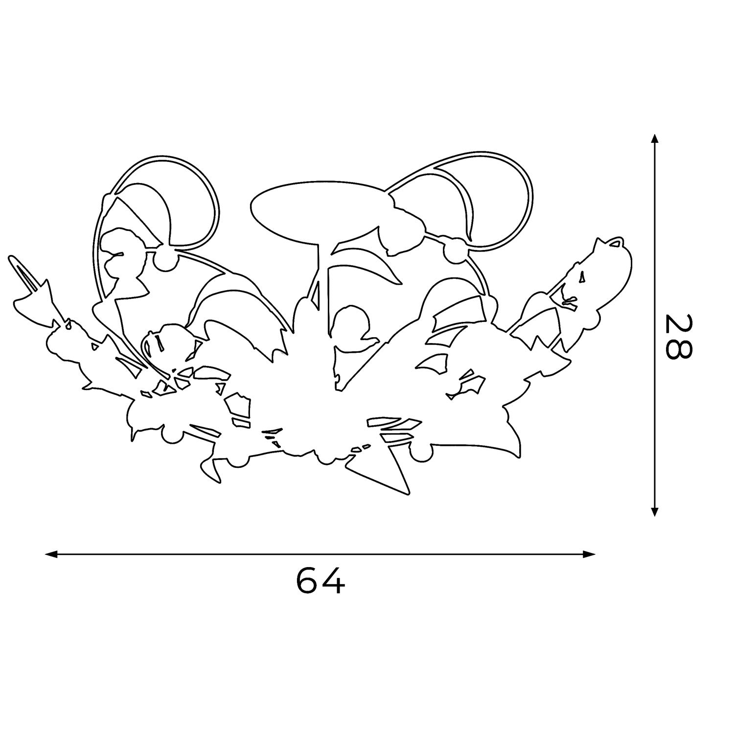 plafon Rose 5xE14
