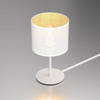 lampka gab. H 34 Loft shade white, cylinder shade dia 180, h 150 white/gold 1xE27