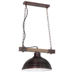 żyrandol Hakon big shade natural wood 1xE27