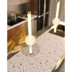 Maxlight Lampa wisząca Bora A - Metal + szkło - Czarny + złoty P0591