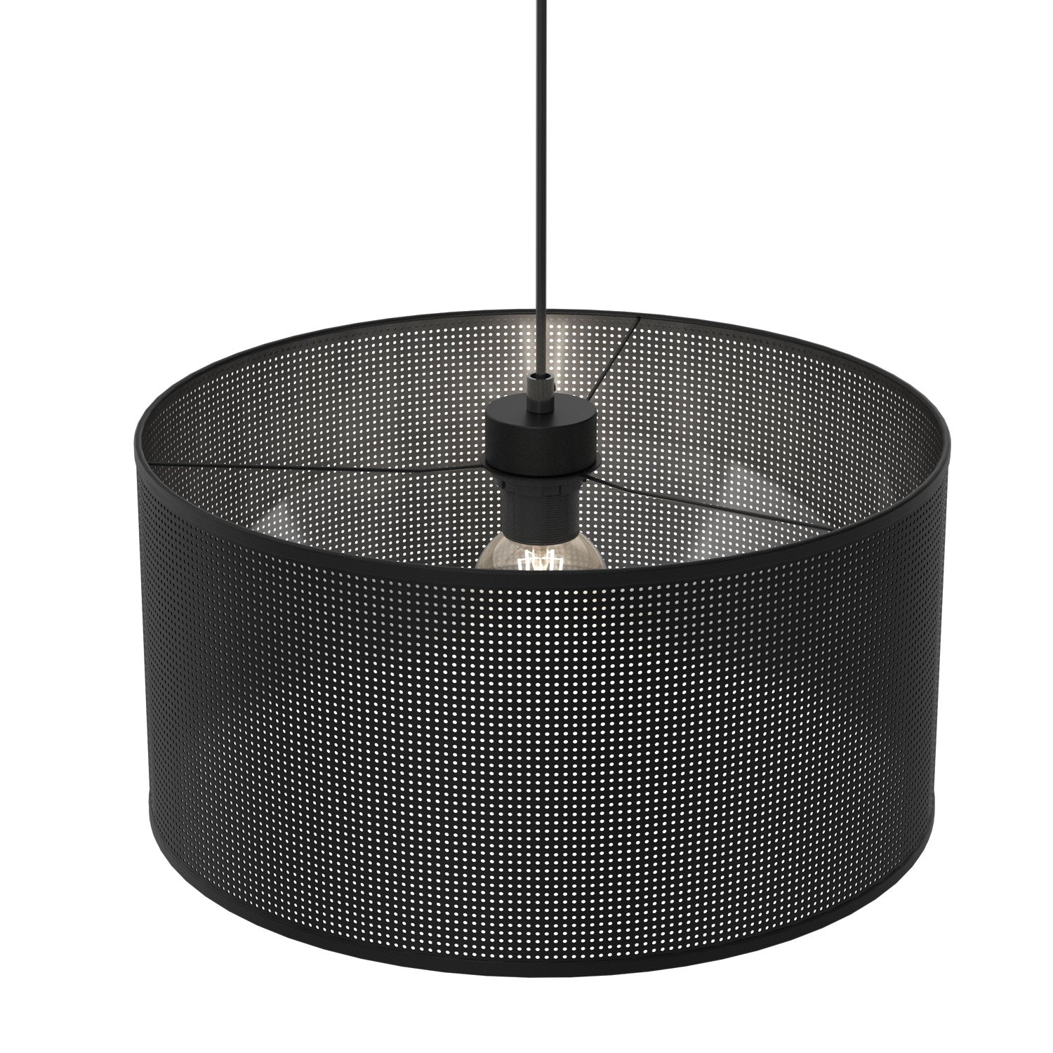 żyrandol Loft shade black, cylinder shade dia 400, h 200 black 1xE27