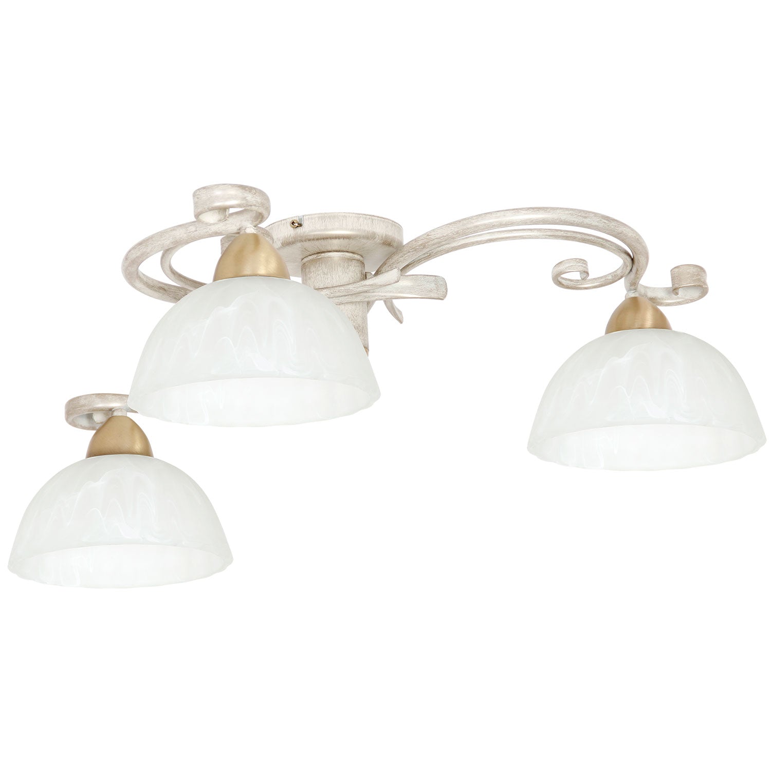 plafon Aurora white/brass 3xE27