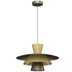 żyrandol Plato titanium-bronze/gold 1xE27