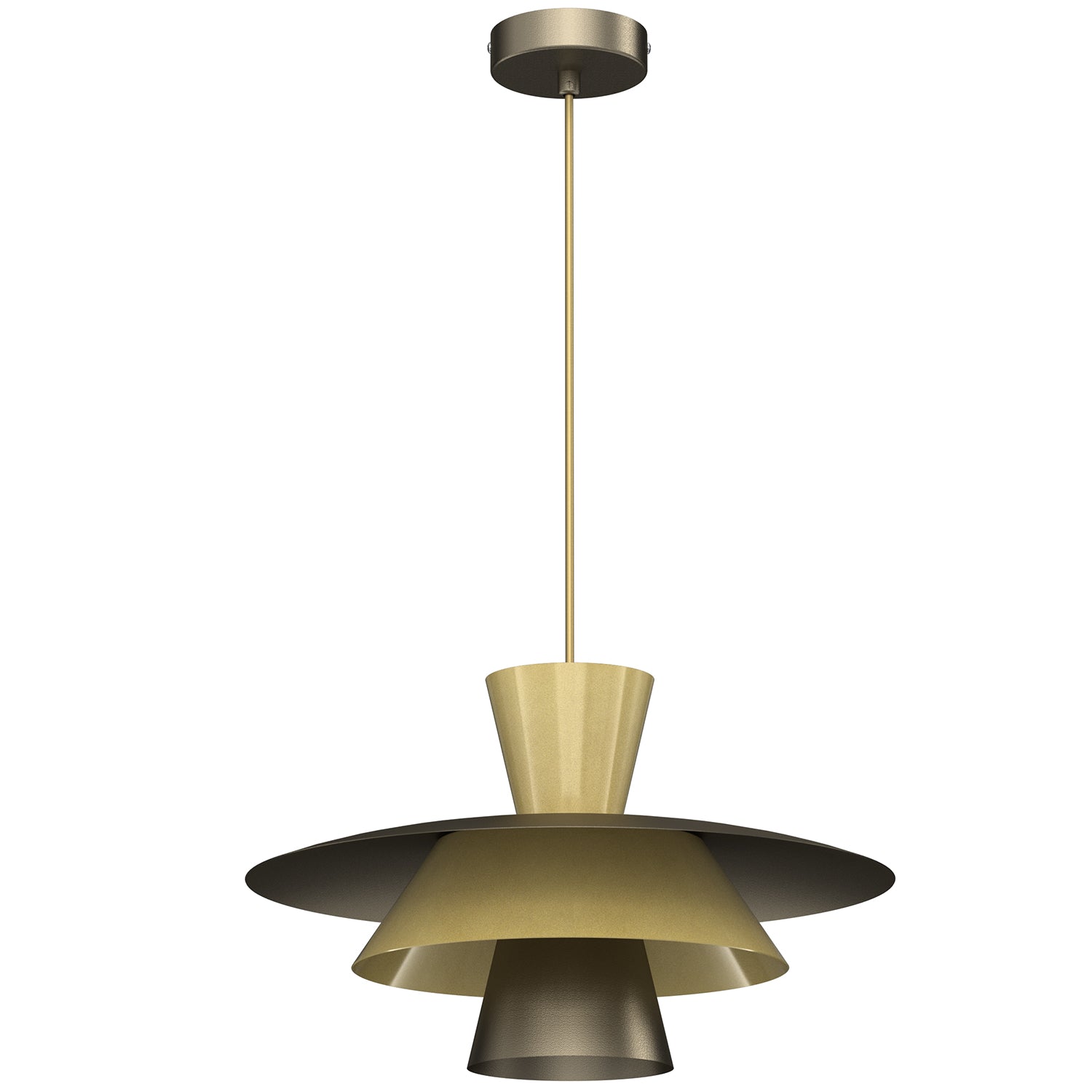 żyrandol Plato titanium-bronze/gold 1xE27