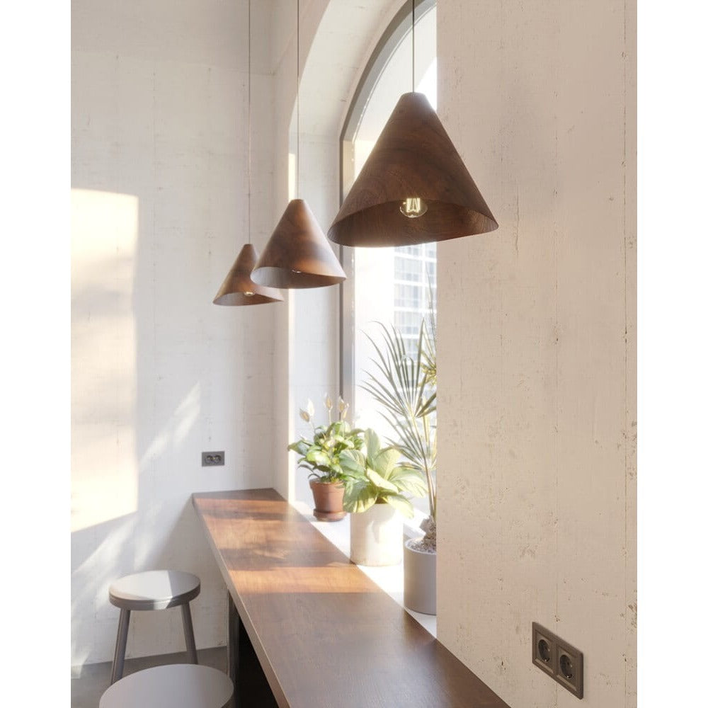 Maxlight Lampa wisząca Sakura - Metal + drewno - Ciemne drewno orzechowe P0548