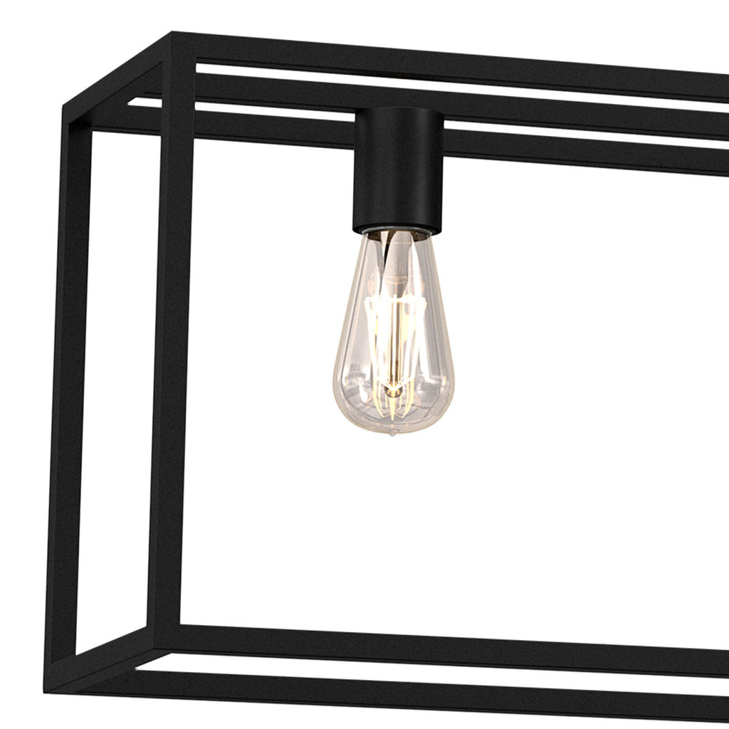 ceiling rectangular Frame black 4xE27