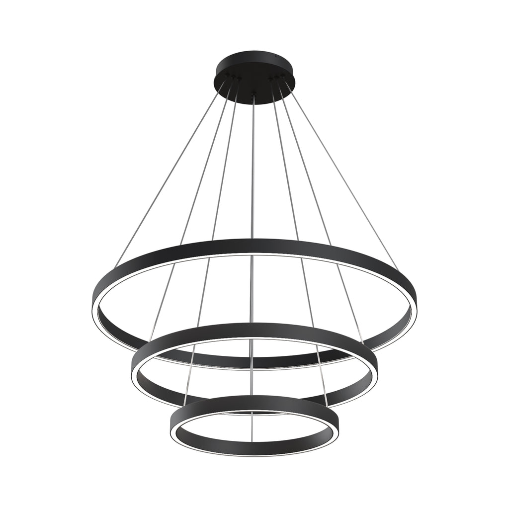 Maytoni Lampa wisząca Rim - Aluminium - Czarny MOD058PL-L100B4K