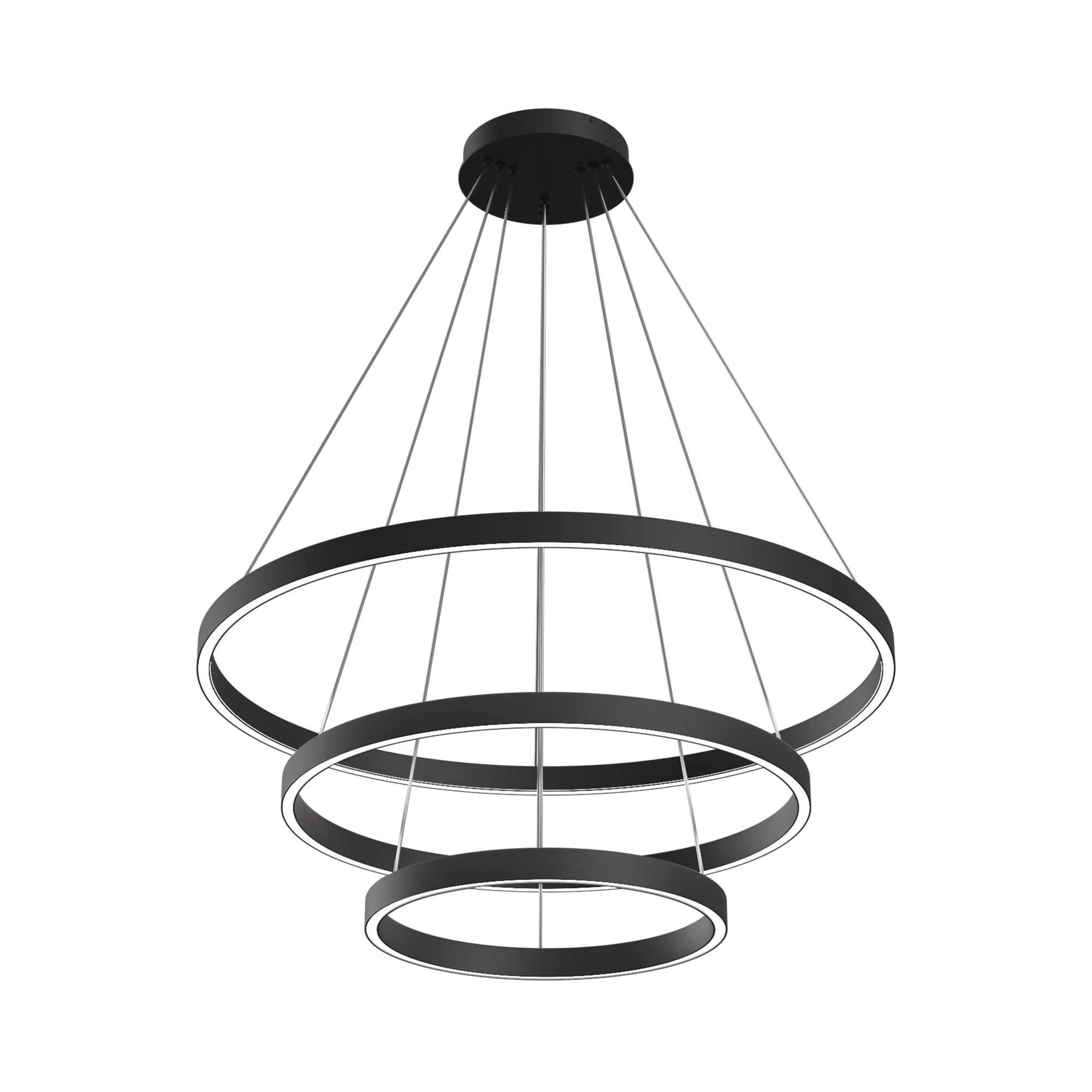 Maytoni Lampa wisząca Rim - Aluminium - Czarny MOD058PL-L100B4K