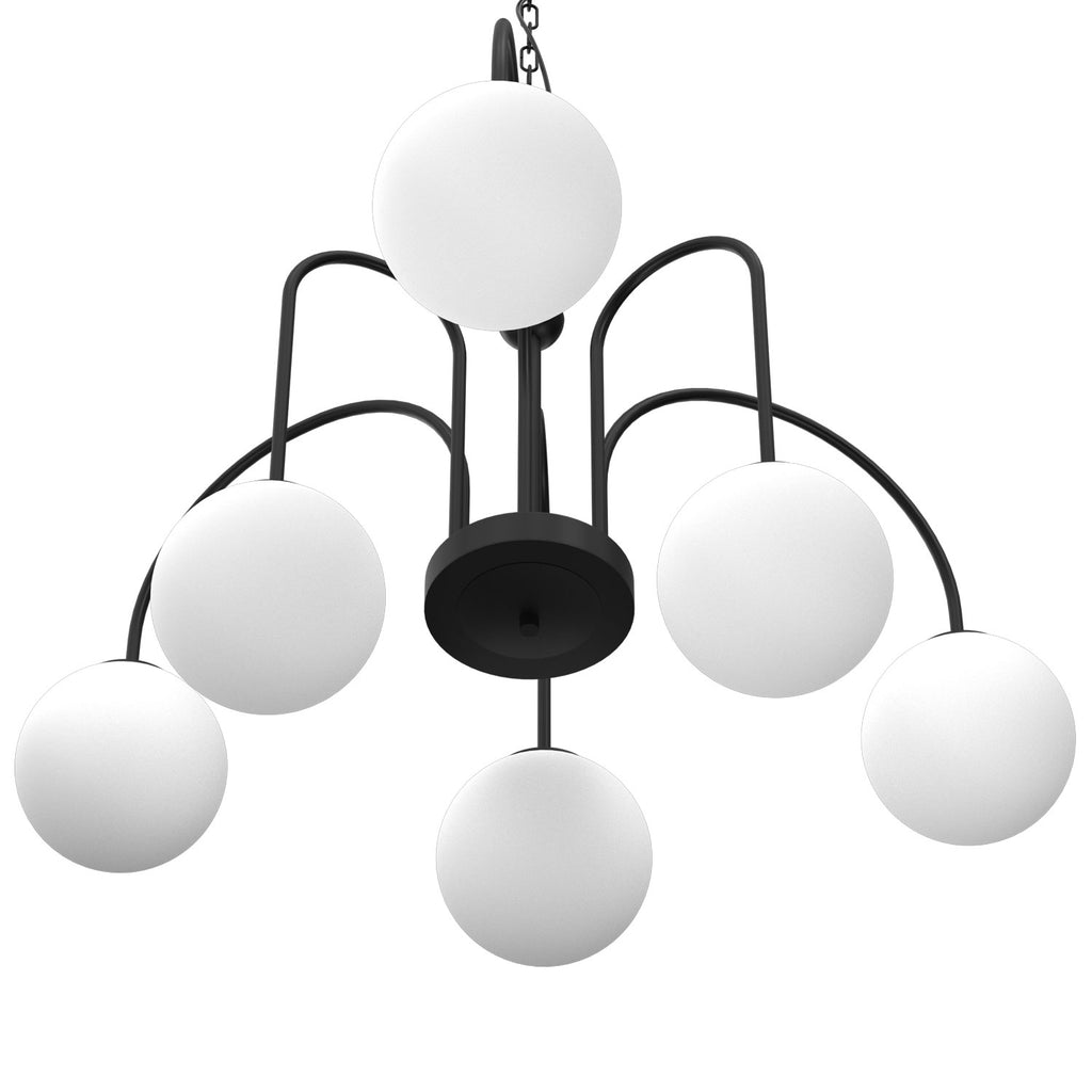 żyrandol Cambridge (glass 2815) black 6xE14